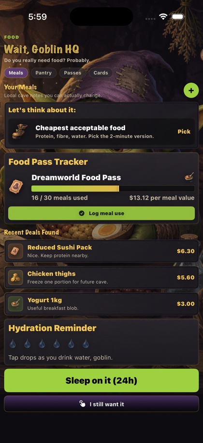 Food Goblin screen