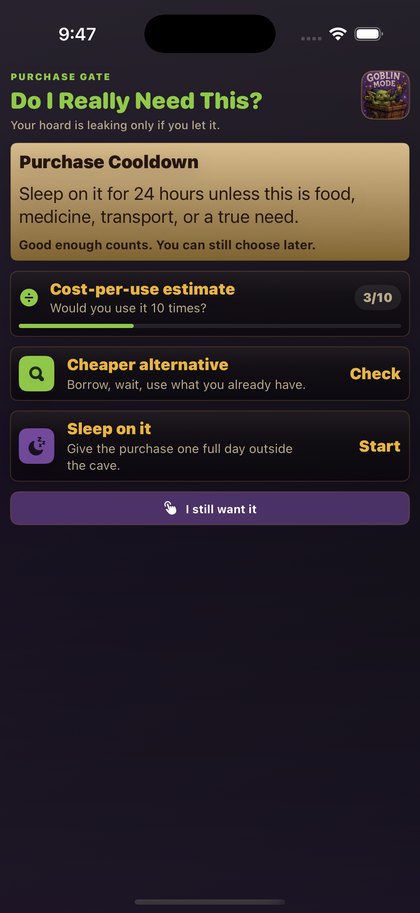 Purchase Gate screen